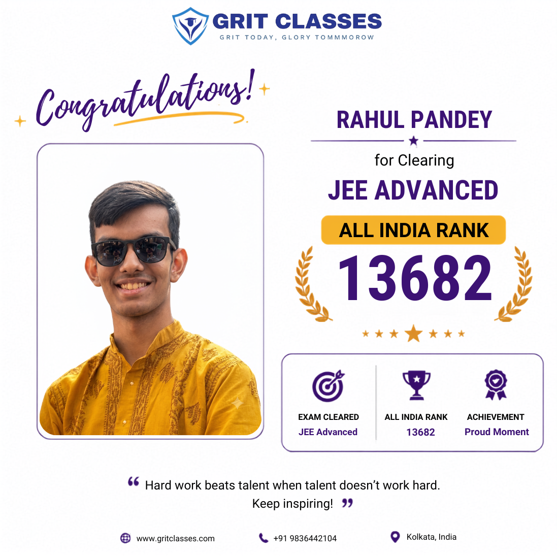 JEE Advanced Qualified (AIR 13682)
